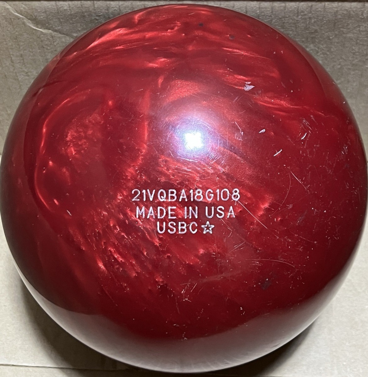 Storm IQ Tour Ruby 15 lb Bowling ball Used Single Drill