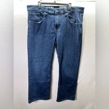 TK Axel Slim Bootcut Jeans Mens 40/30 Blue Denim Stretch Jeans fancy pocket 2510