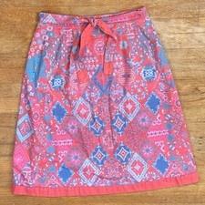 Vintage Skirt Reversible Plain  Print Wrap Hand Tailored 1970s Size XS - Small