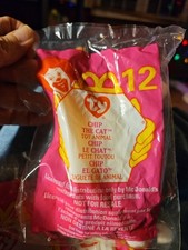 1999 McDonald's Happy Meal Toy TY Teenie Beanie Babies Chip the Cat New In Bag!