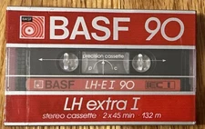 BASF 90 LH Extra I Stereo Audio Cassette Tape 90 minute LH-E I NEW