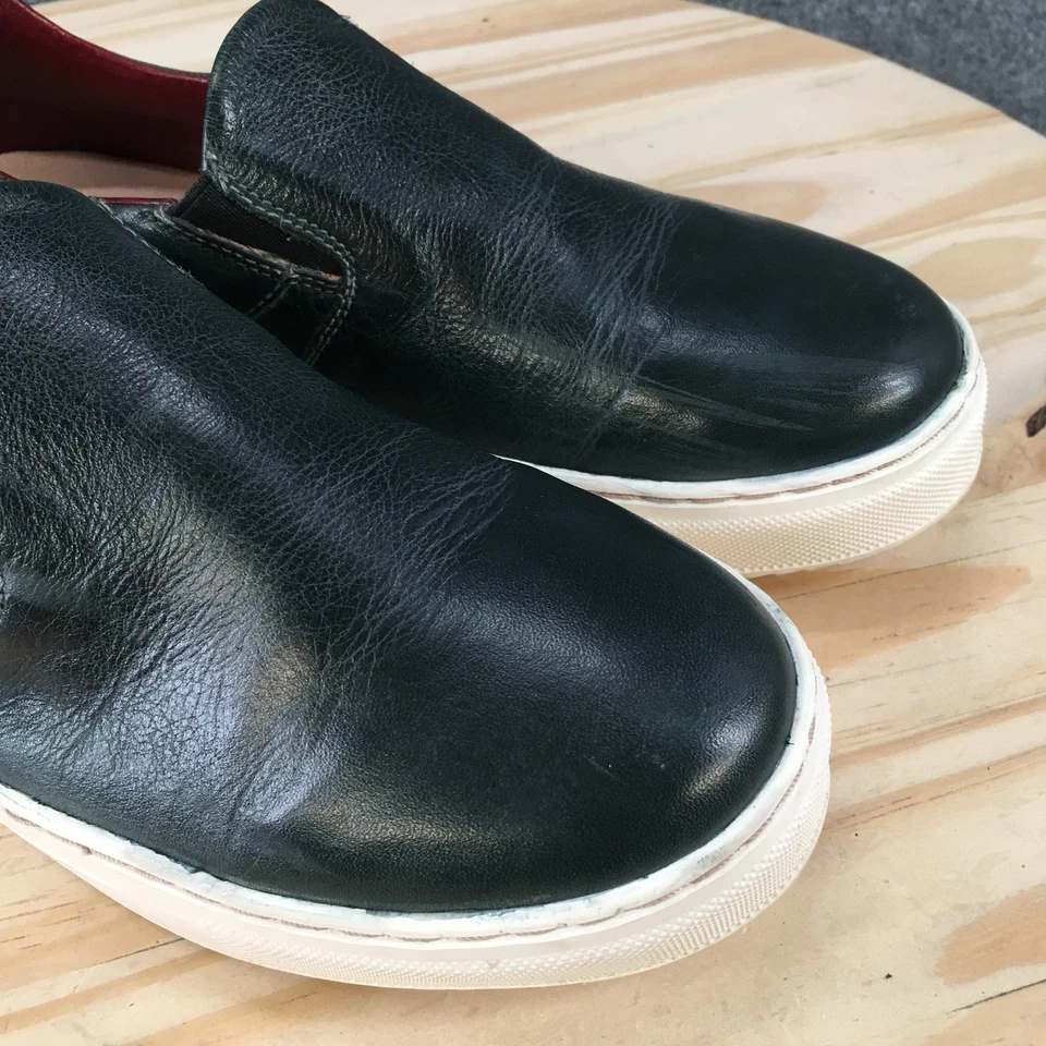 Bed Stu Shoes Womens 8.5 Hermione Casual Slip On Low Sneakers Dark Green Leather - Image 4 of 4