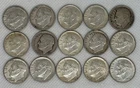 Lot of 15 Roosevelt 90% Silver Dimes Pre 65 Various Years