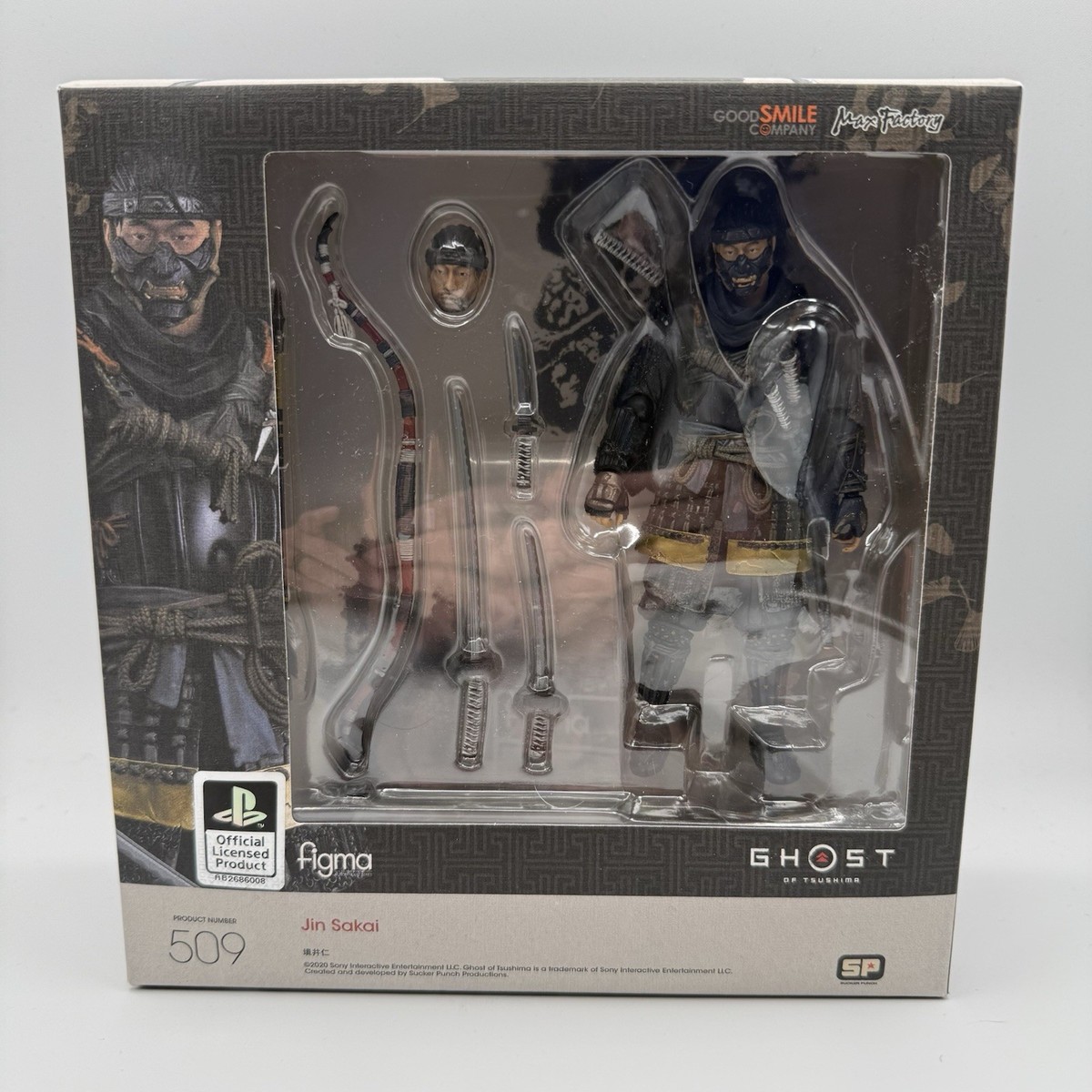Figma No.509 Jin Sakai Ghost of Tsushima CIB 100% Authentic US 
