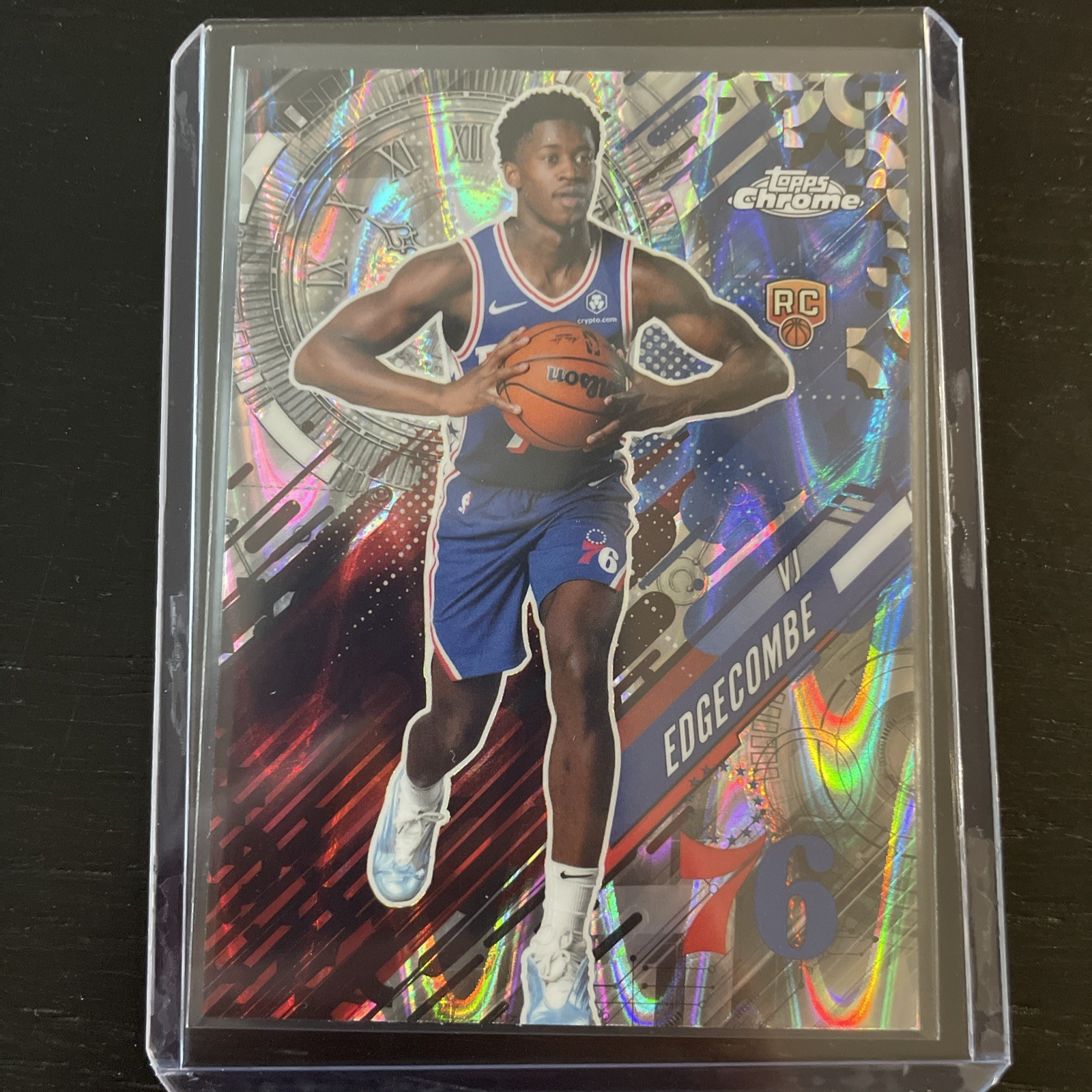 2025-26 Topps Chrome #GT-18 VJ Edgecombe Go Time Raywave Refractor RC 76ers