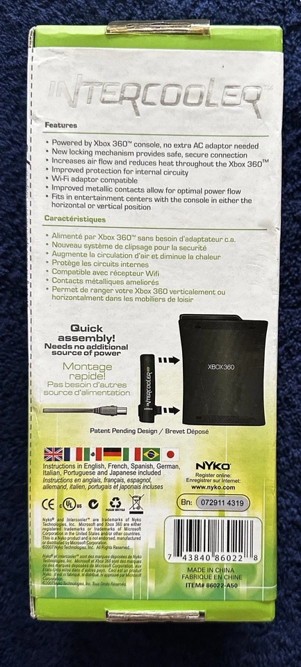 Nyko Intercooler EX Cooling Device For Xbox 360 BlackNEW/SEALED 86022-A50 Rare - Image 3 of 4