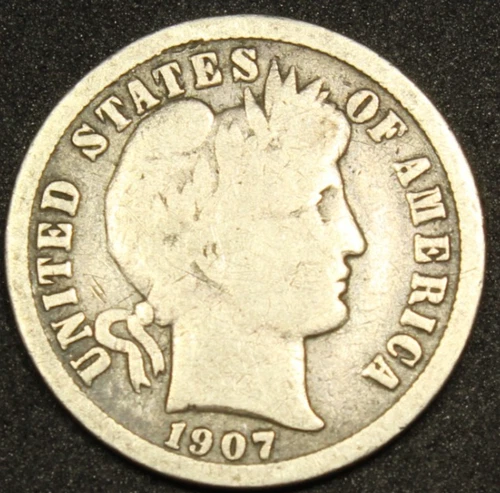 1907-O Barber Dime Very Good Low Mintage Semi-Key Date Free Shipping