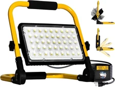 Work Light, 10000LM Bright LED Work Lights with Stand, IP66 Waterproof 100W