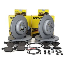 TEXTAR Bremsscheiben + Bel�ge Sensor f�r BMW F11 520-528i 518/520d vorne hinten