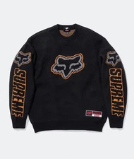 Supreme Fox racing Sweater (white) (L) (SHIPS TODAY)