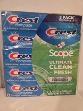 Crest Complete Plus Scope Advanced Active Foam Toothpaste - 8.2oz (5 Pack)