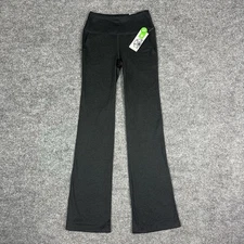 GAIAM Zen Marled Flared Legging Womens XS Black Heather Om Dri Yoga Pants NWT