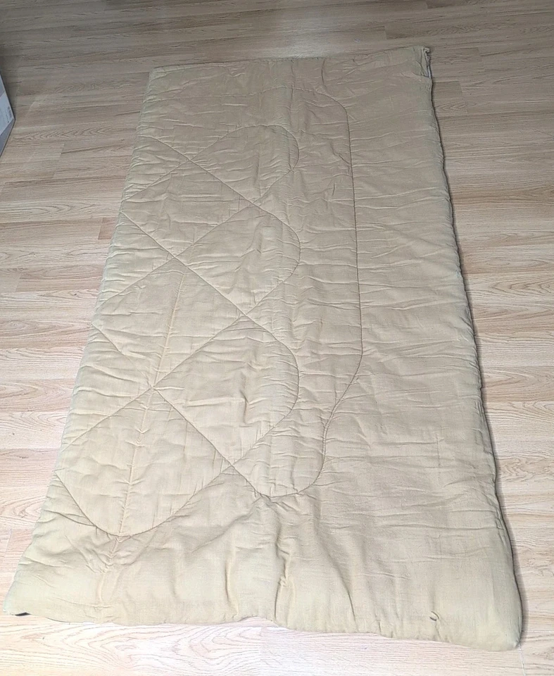 Saco de Dormir Coleman Vintage Beige Franela Interior Patos Voladores Patrón Gansos Foto 2 de 4