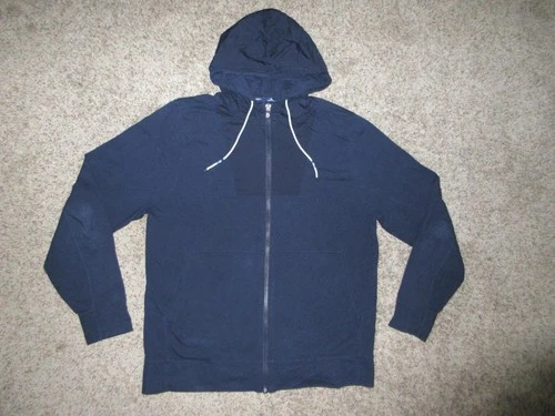 B. DRADDY FULL ZIP HOODIE NAVY BLUE GOLF JACKET MEN XL COTTON SPANDEX BLEND - product listing photo