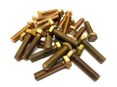 Hex Head Machine Bolt Bronze Silicon 3-8''-16 UNC x 2-1/2'' LOT OF 25