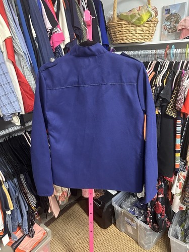 Suvimuga women’s size small open front jacket solid navy blue silver buttons new - Picture 3 of 4