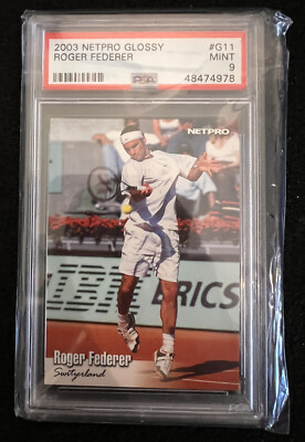 2003 Netpro Glossy Roger Federer #G11 Rookie RC PSA 9