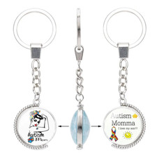 Autism Mom I love My Son Keychain SHIPS FROM THE USA KC-042C