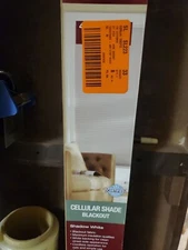 46 1/2" X 72" Home Decorators Shadow White Blackout Cordless Cellular Shade