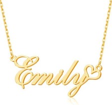 Personalized Name Necklace Custom Name Necklace With Heart for Womens Girls