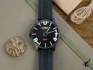 U-Boat Capsoil Darkmoon 44 IPB Quartz Watch, Black, 44 mm, Silicone strap, 8464 | eBay