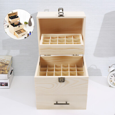 Holz Aufbewahrungsbox fur atherische Ole 59 Steckplatze Aufbewahrungskoffer Box