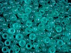 Pony Beads 9x6mm Aquamarine Transparent 100pc DIY Bracelets Braid