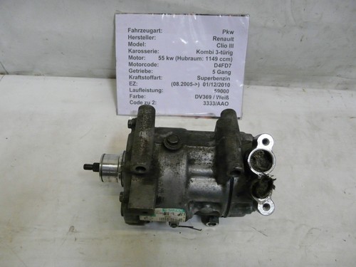 Renault Clio III Dynamique 1,2 55 Kw Klimakompressor 8200819568