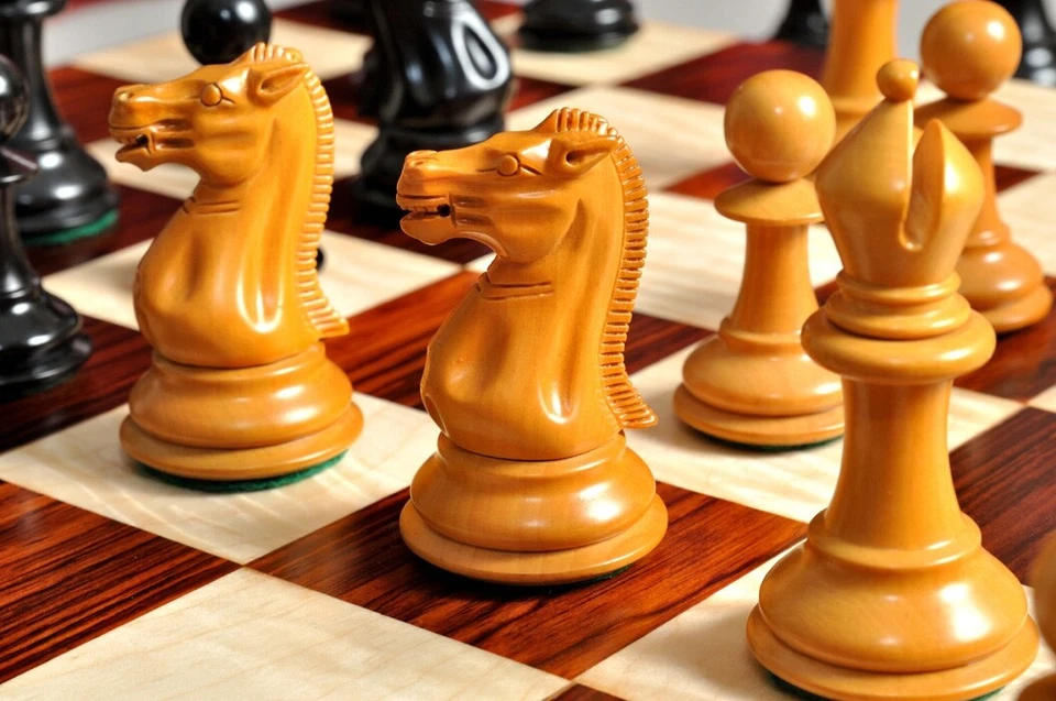 The Morphy Luxury Chess Pieces - 4.4" King Ebonized & Antiqued Boxwood - Image 3 of 4