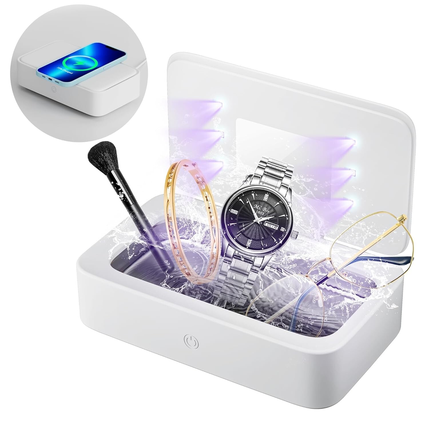 Ultrasonic Jewelry Cleaner 3 in 1 Glasses Cleaning Machine w