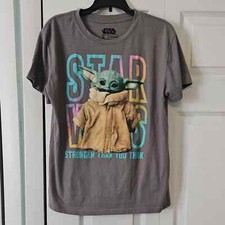 STARS WARS Camiseta Mujer Talla M Gris (Más Fuerte De Lo Que Piensas)