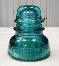 Vintage Hemingray 40 Aqua Deep Blue Made in USA Glass Insulator Lot 12