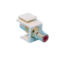 RiteAV RCA Red Keystone Coupler Light Almond Female/Female