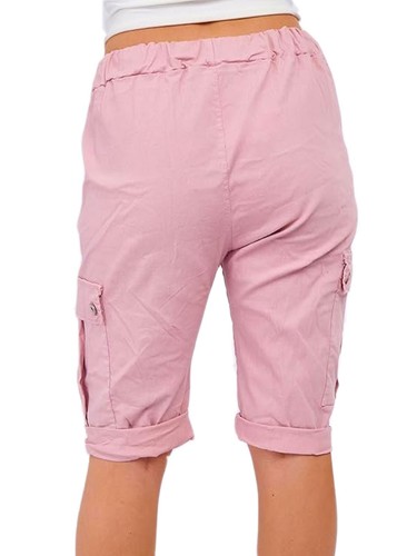 Pantaloni donna Magic Shorts italiani Lagenlook donna casual elasticizzati stile jogger - Foto 30 di 41