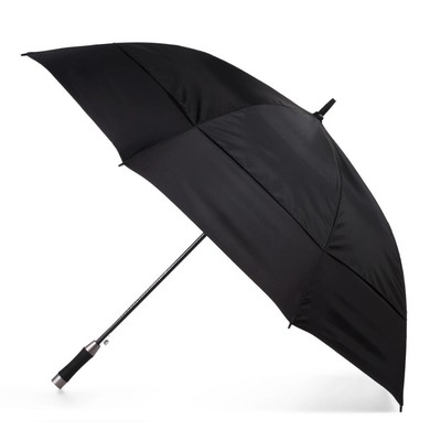 Totes Auto Open Golf Umbrella - Vented Stormbeater w/SunGuard - Black