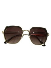 GINCE Goods Linda Metal Frame Sunglasses in Gold