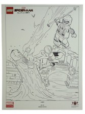 LEGO Spider-Man Far From Home VIP Exclusive Promo Print Sketch Variant Marvel