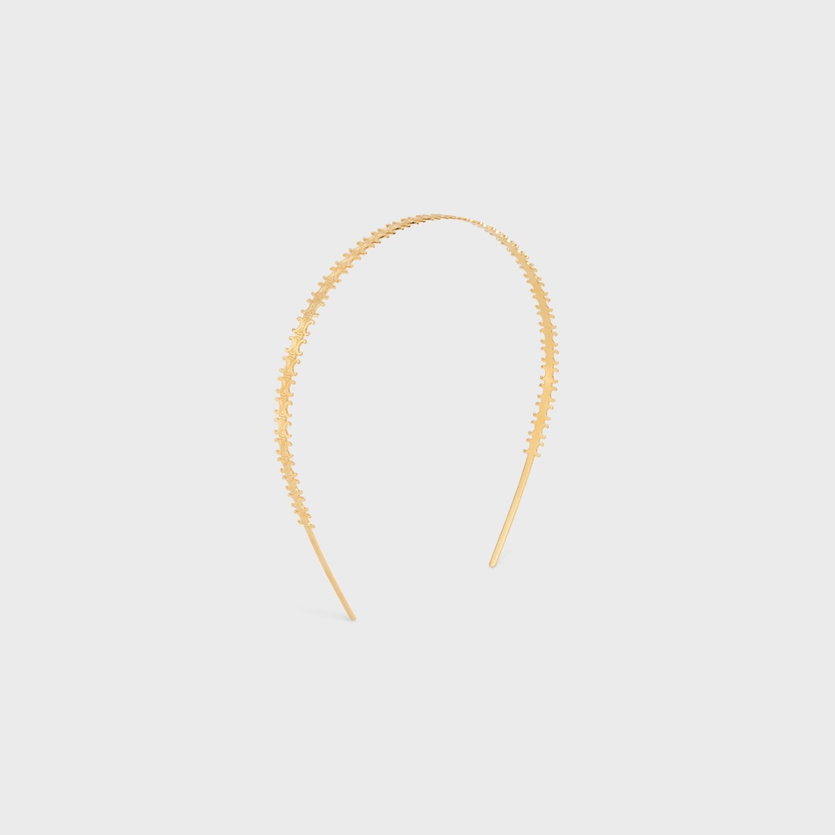 CELINE 750$ Triomphe Multi Headband In Steel With Gold Finish | eBay