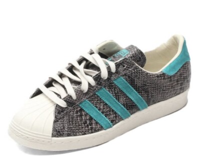 ADIDAS ORIGINALS SUPERSTAR 80s SNAKESKIN BLACK TEAL SHELL TOE D67654 sz 12  | eBay