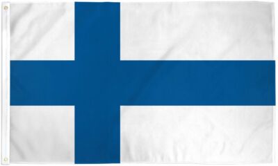 ''FINLAND'' flag 2x3 ft polyester banner sign Finnish EU European Union UN