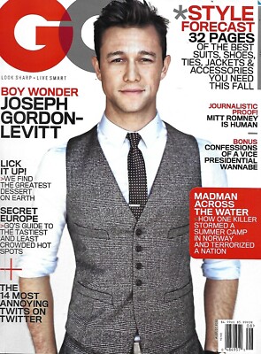 GQ Magazine Joseph Gordon Levitt Aaron Paul Mitt Romney Style Young Actors 2012