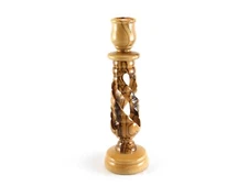 Olive Wood Candle Holder Candlestick Hand Made Holy Land Jerusalem