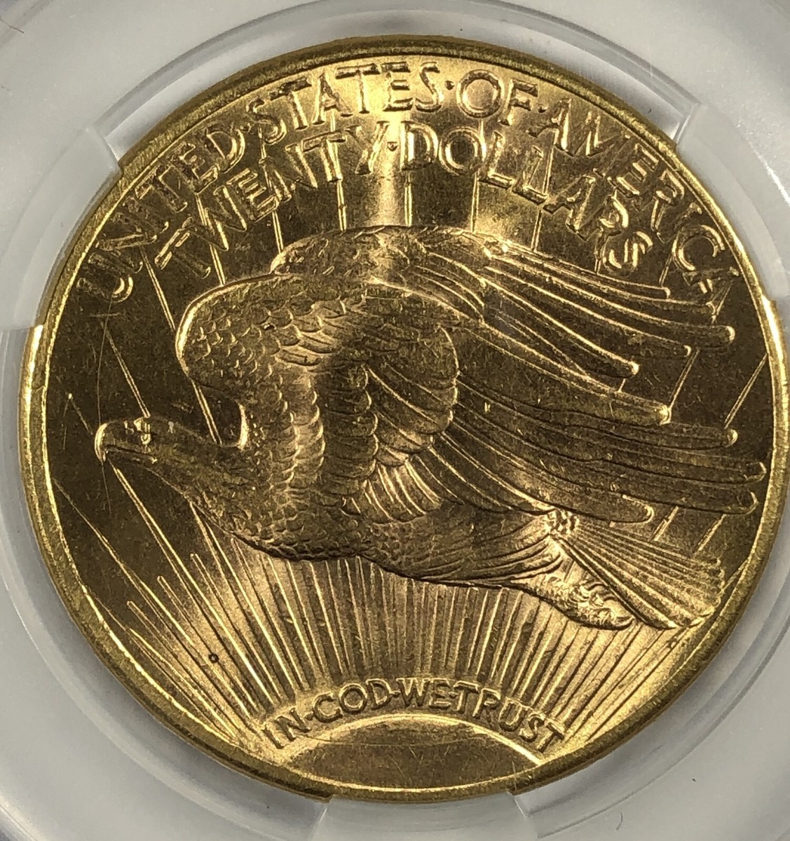 1923-D Saint Gaudens $20. Gold. CACG, MS63. Flashy. .96750oz AGW