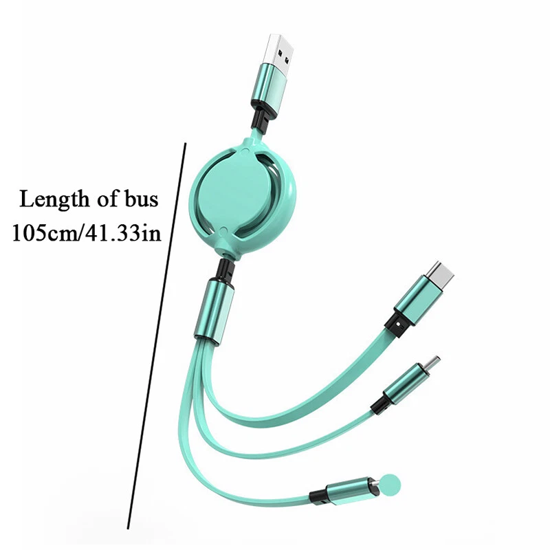 Fast USB Charging Cable Cell Phone Cord Charger Type C USB-C Micro USB 3 in1 HOT - Image 4 of 4