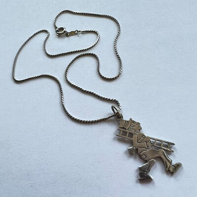 Vintage Silver 835 Women's Men's Jewelry Necklace Pendant Old