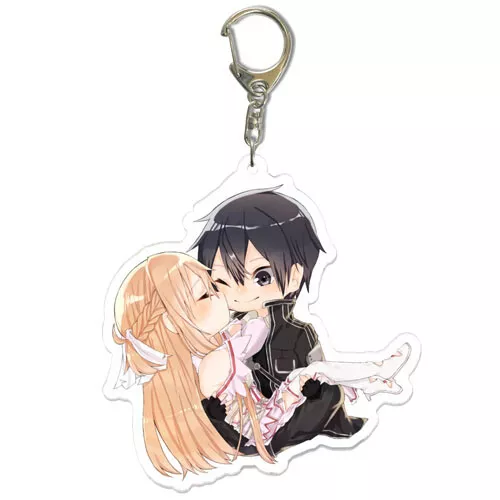 Sword Art Online SAO Asuna Kirito Acrylic Keyring Keychain