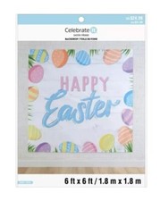 6 ft Happy Easter Fabric Backdrop by Celebrate It Easter Decorations Photo Booth
