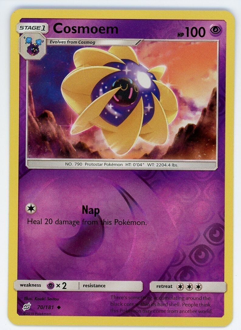 Pokemon -  Cosmoem - 70/181 - Reverse Holo  - Team Up  - NM/M