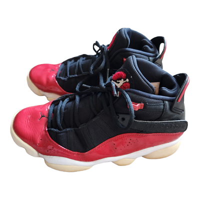 Air Jordan 6 Rings Red and Black High-Top Sneakers 322992 060 Size 10 Jordan 6 Rings Black Gym Red White Men main image 2