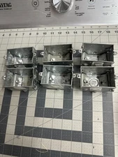 New 6-pack lot Steel City LCLE-25 Gangable Welded Electrical Switch Box Steel